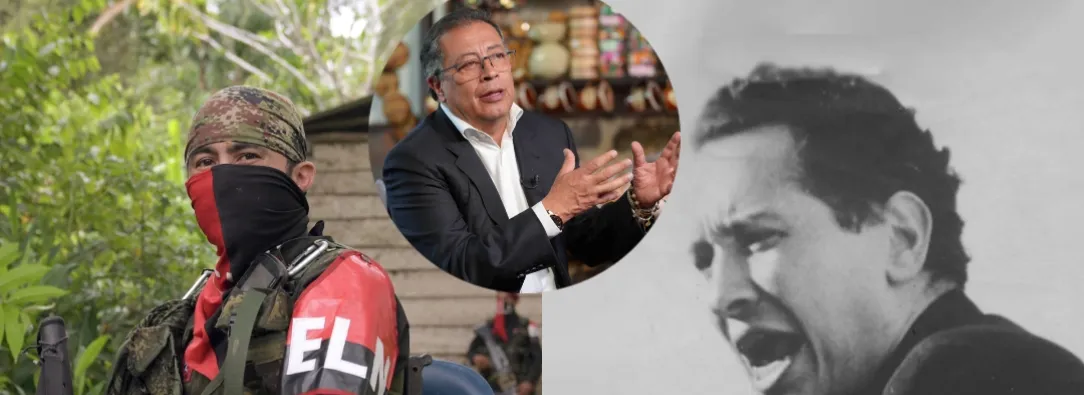 Petro ofrece la sotana de Camilo Torres al ELN. / Fotos: AFP y Fotografías Camilo Torres, 1963-1966 / bibliotecadigital.univalle.edu.co