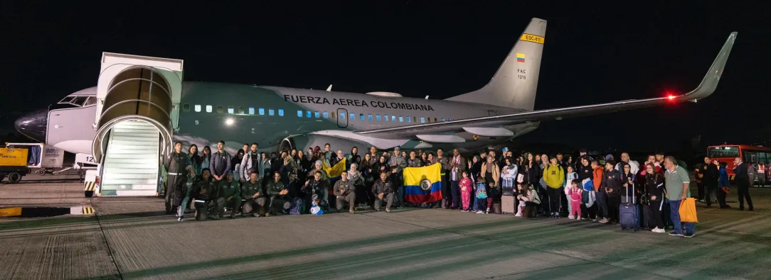Llegada de los colombianos a Bogotá