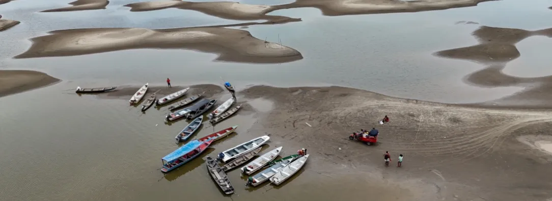 Sequía en el río Amazonas. / Foto: AFP.