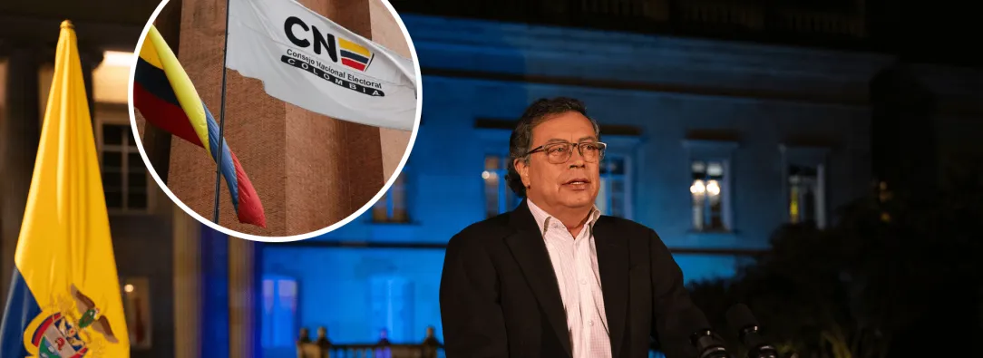 Presidente Petro durante anuncio del inicio del golpe de Estado, tras investigaciones del CNE por presupuesto de campaña