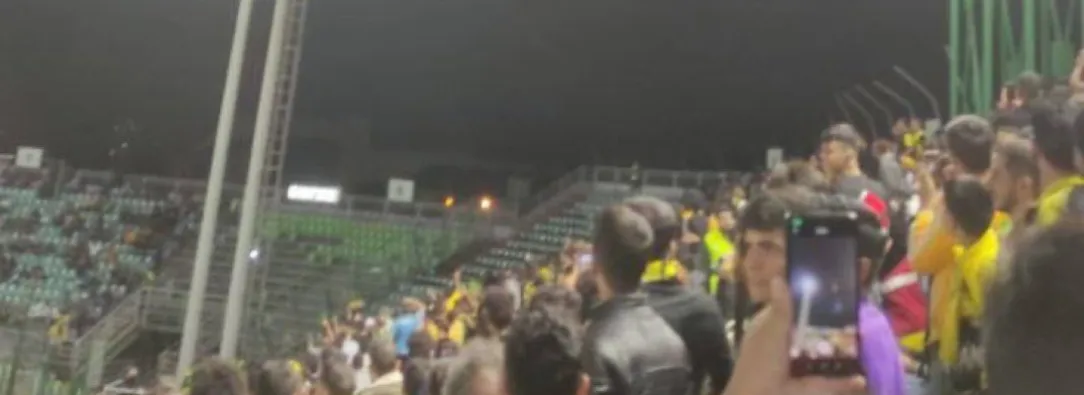 Partido de la Champions League de Asia en medio lanzamiento de misiles. / Foto: X @Tarikh_football.