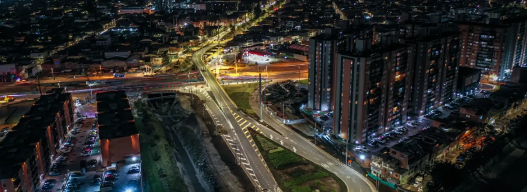 Inauguración del puente sobre la Avenida 68 con Calle 3