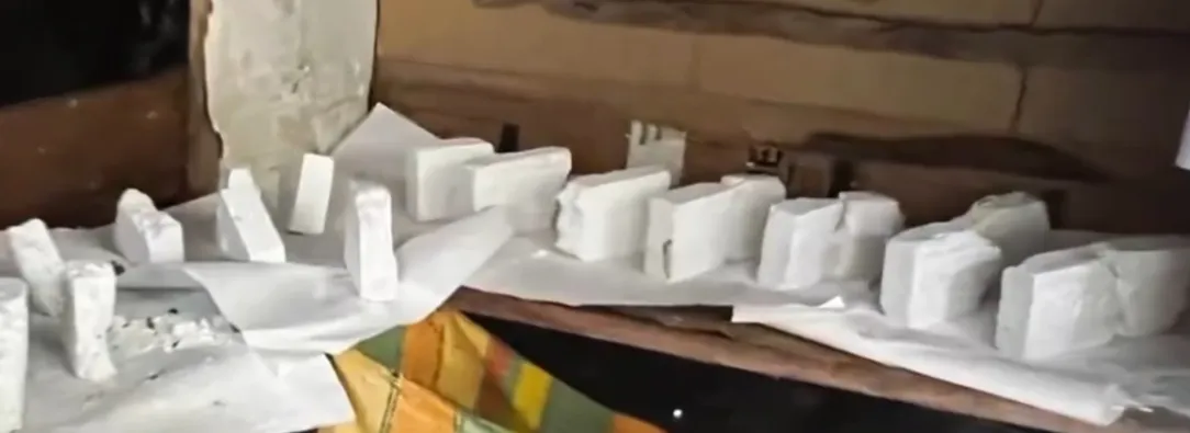 Desmantelan narcolaboratorio de cocaína en Norte de Santander. / Foto: Captura de video Policía.