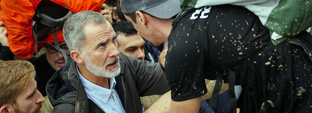 Rey de España en Paiporta, Valencia