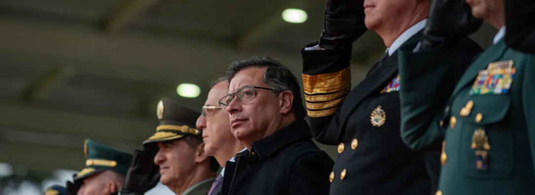 Presidente Gustavo Petro en Ceremonia del centésimo trigésimo tercer aniversario de la Policía Nacional y nombramientos como subtenientes de un personal de alféreces del curso 120 de oficiales promoción “Teniente Coronel Edison Andrés González Huertas”