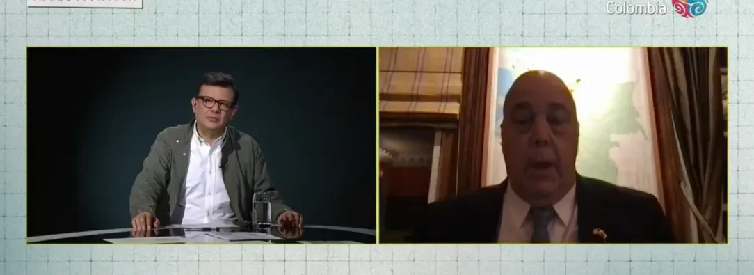 Hollman Morris y el embajador de Colombia en Estados Unidos