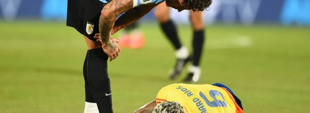 Colombia perdió contra Uruguay. / Foto: AFP.
