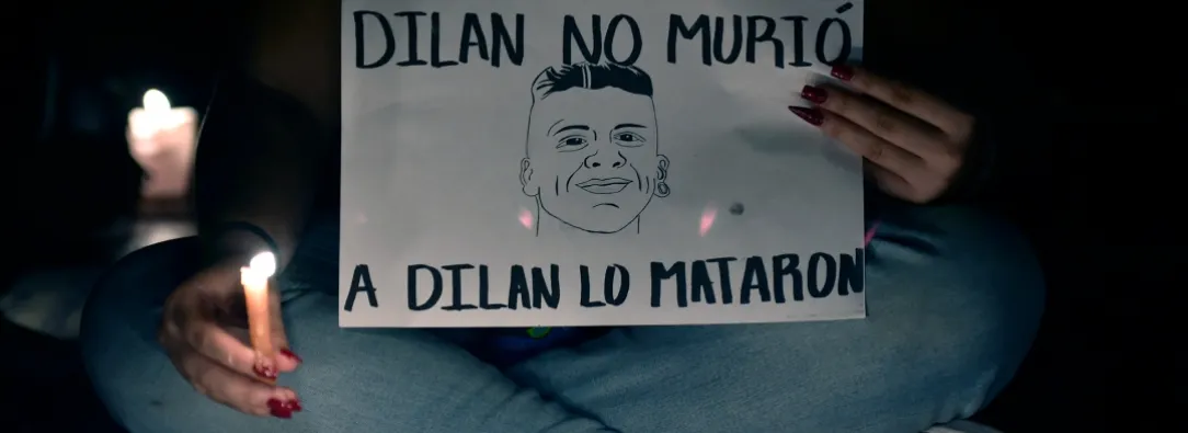 Muerte de Dilan Cruz en el estallido social. / Foto: AFP.
