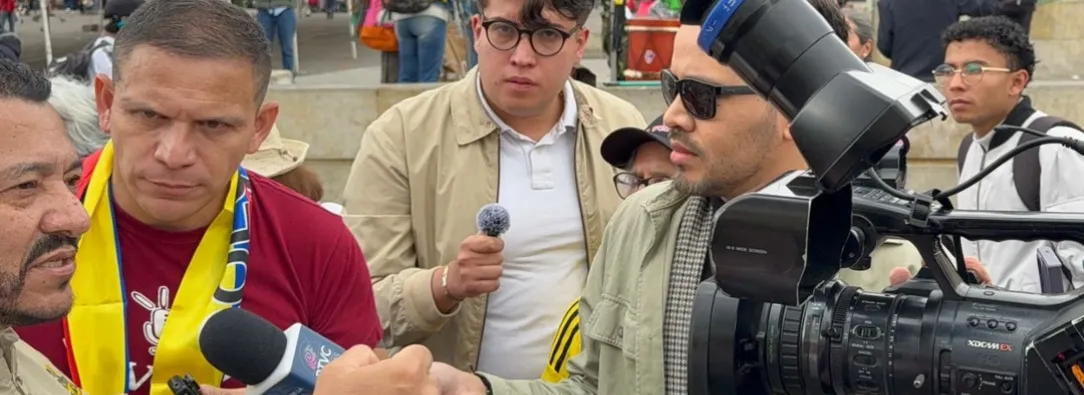 Agresión a equipo periodístico de RTVC. / Foto: RTVC.