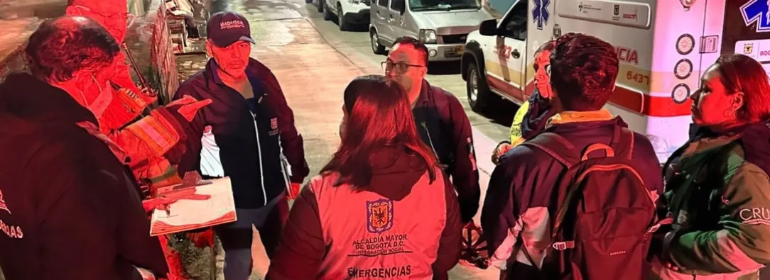 Evacuación de 36 familias en Bogotá. / Foto: IDIGER.