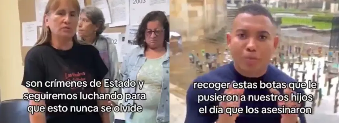 Denuncia de Madres de Soacha a Miguel Polo Polo. / Foto: Captura de video.