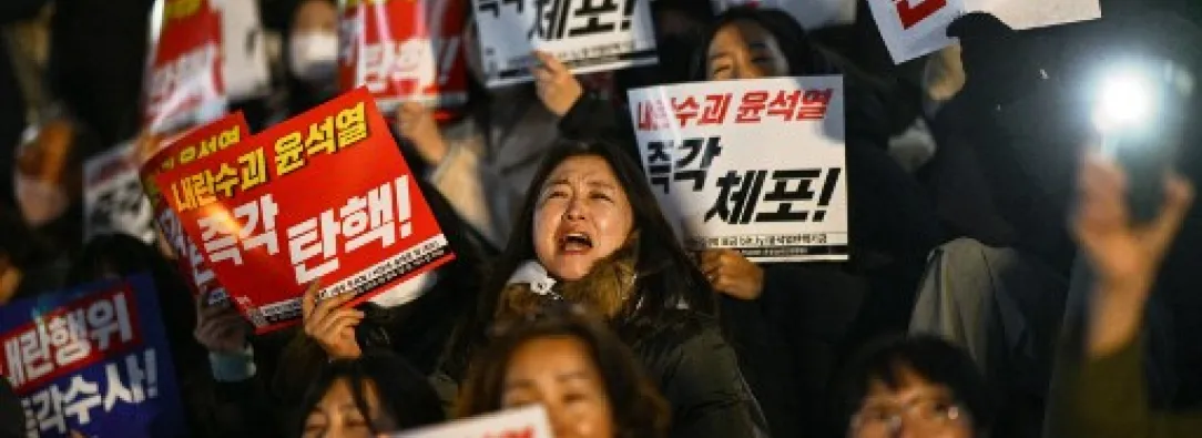 Protestas en Corea del Sur por crisis política