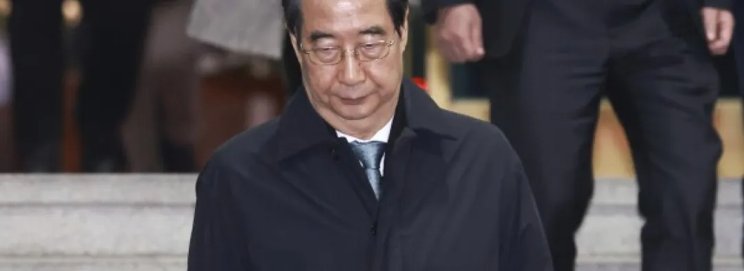 Han Duck-soo, expresidente interino de Corea del Sur destituído.