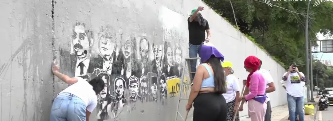 Víctimas denuncian borrado de mural sobre falsos positivos en Bucaramanga