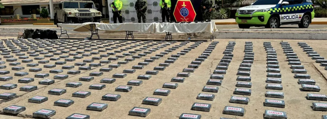 Acción en conjunta con la inteligencia naval colombiana logró la incautación de 8,6 toneladas de cocaína