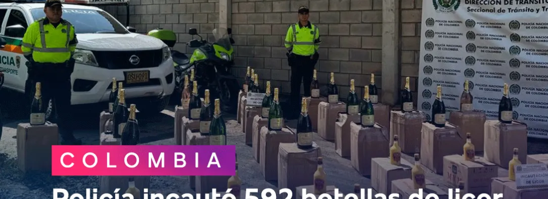 Incautación de licor adulterado en la vía San Gil - Bucaramanga