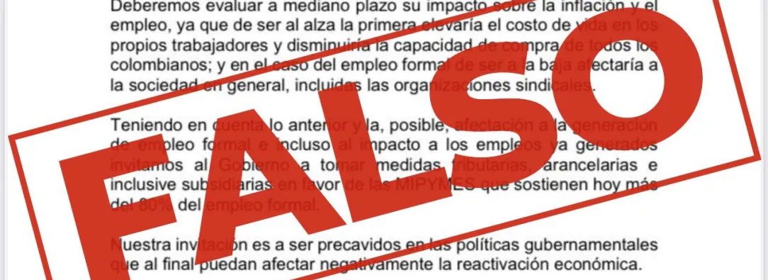 CGT desmiente noticia falsa