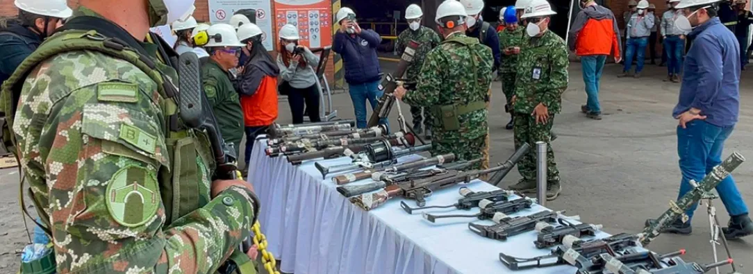 Fundición de armas en Colombia. / Foto: Ejército Nacional.