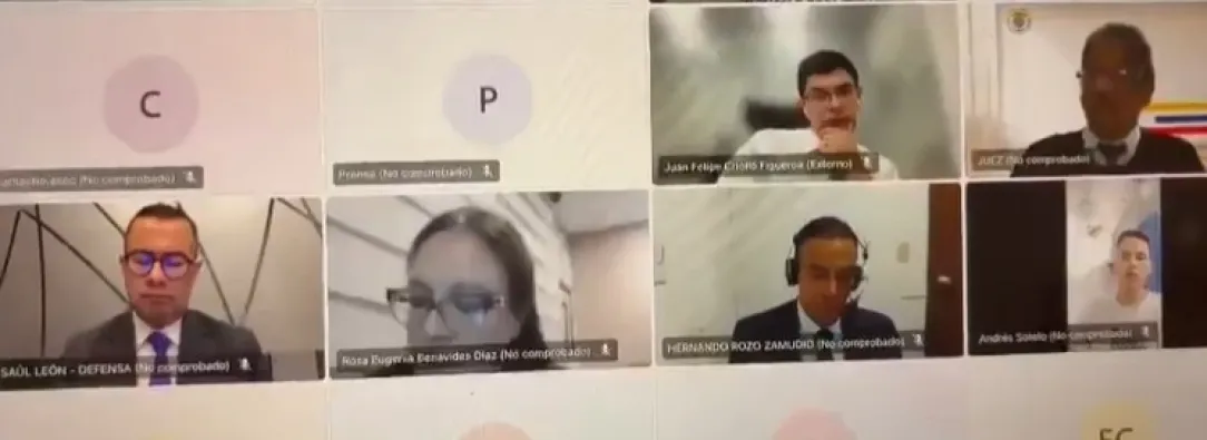 Juez deja en libertad a Andrés Sotelo. / Foto: Captura audiencia.