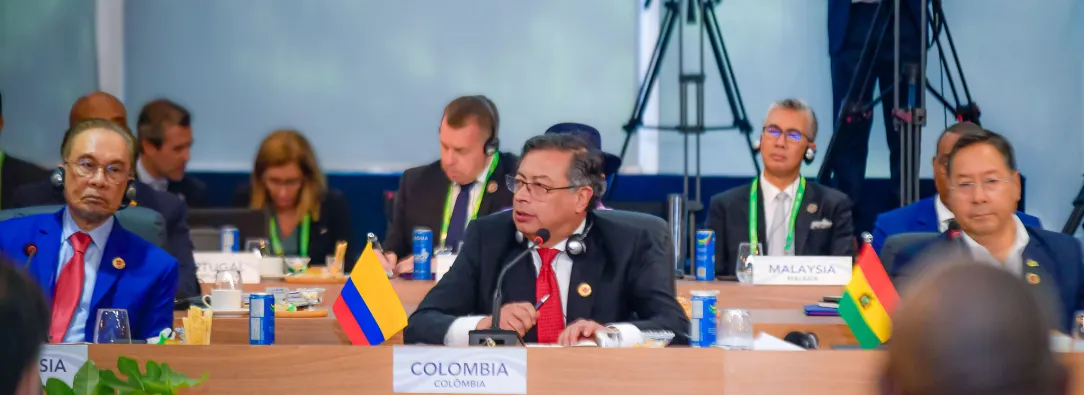 Presidente Gustavo Petro durante la plenaria de Brasil en el G-20.