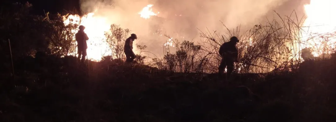 Grave incendio forestal en el Parque Natural Chingaza: autoridades atienden la emergencia