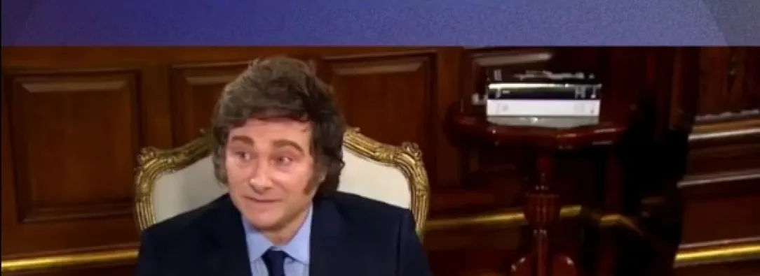 Javier Milei en entrevista 