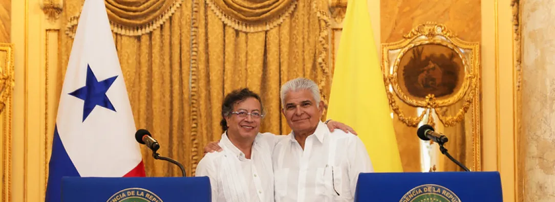 Colombia y Panamá se comprometieron a garantizar un tránsito migratorio seguro, ordenado y respetuoso de los derechos humanos. / Foto: Presidencia de la República.