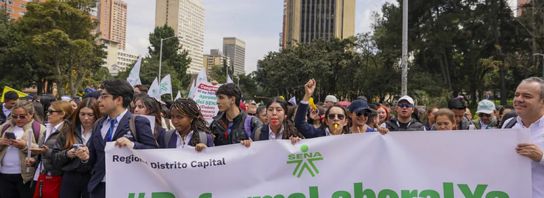 La defensa de las reformas sociales convocó marchas masivas en Colombia este 18 de marzo. / Foto: Presidencia de la República.
