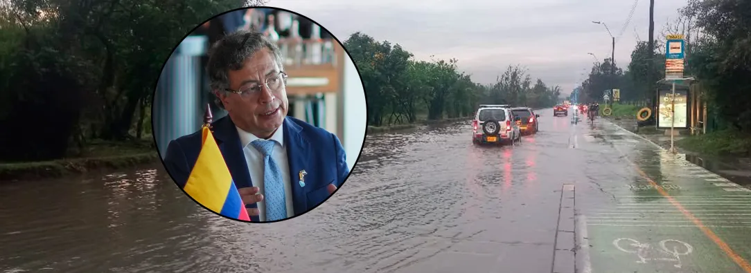 Presidente Gustavo Petro e inundaciones norte de Bogotá por humedales.