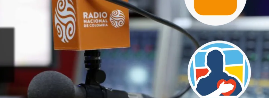Denuncia de Hollman Morris sobre las emisoras de paz. / Foto: Radio Nacional y logos de Infobae y Centro Democrático.