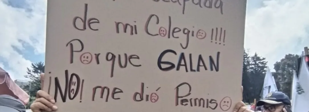 Docentes se unieron al 18 de marzo en Bogotá. / Foto: RTVC.