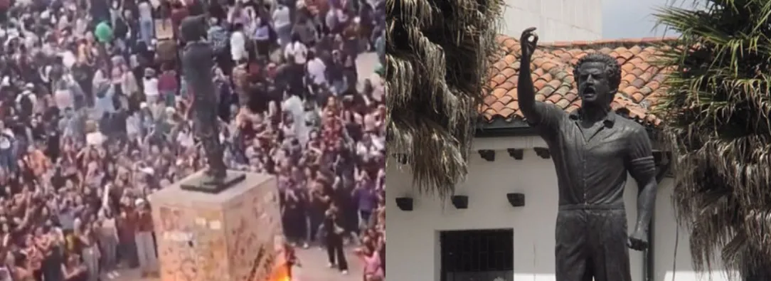 Petro le responde a Juan Manuel Galán sobre ataques a estatua. / Fotos: Captura de pantalla y Creative Commons.