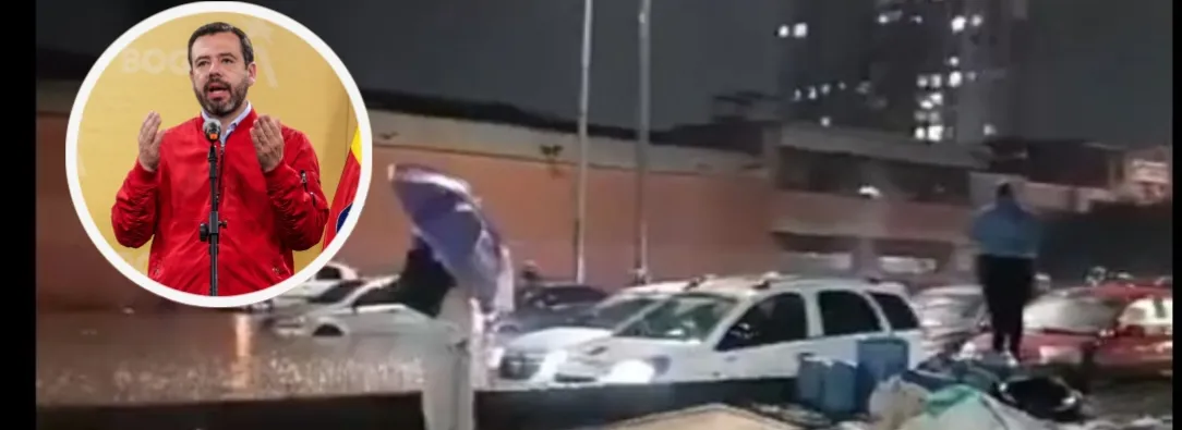 Inundaciones en Bogotá. / Fotos: Captura de video en redes sociales.