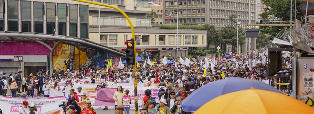 Más de 18 mil personas se congregaron en la Plaza de Bolívar durante las marchas de este 18 de marzo. / Foto: Presidencia de la República.