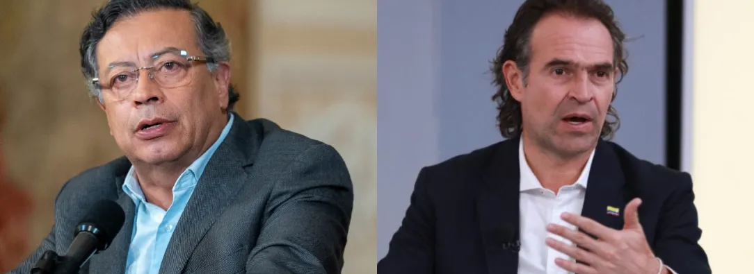 Petro le responde a Federico Gutiérrez. / Fotos: Presidencia y Radio Nacional.