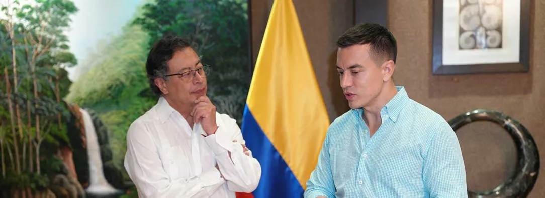 Presidente Petro no acepta legitimidad de elecciones presidenciales en Ecuador