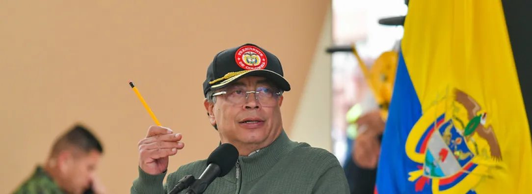 El presidente Petro rechazó las declaraciones de Noem y afirmó que podría ser una retaliación por su decisión de comprar flota de aviones a Suecia. / Foto: Presidencia de la República. 