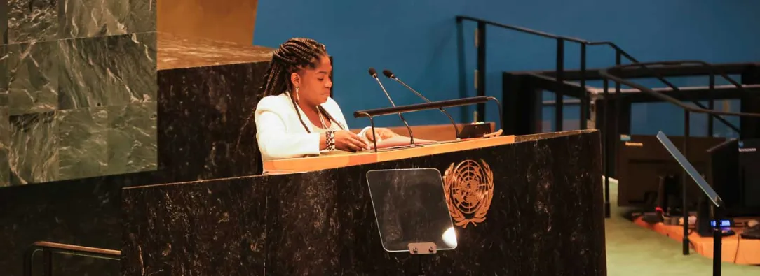 La vicepresidenta Márquez presentó los avances que Colombia ha logrado en el reconocimiento de derechos para las poblaciones afrodescendientes. / Foto: Vicepresidencia de la República.