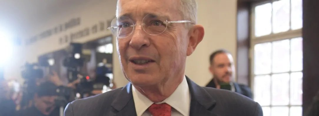 Álvaro Uribe Vélez juicio 24 de abril. / Foto: AFP.