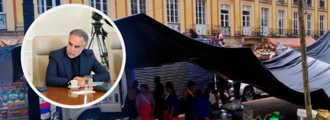 Pueblos indígenas en el centro de Bogotá. / Foto: Alcaldía.