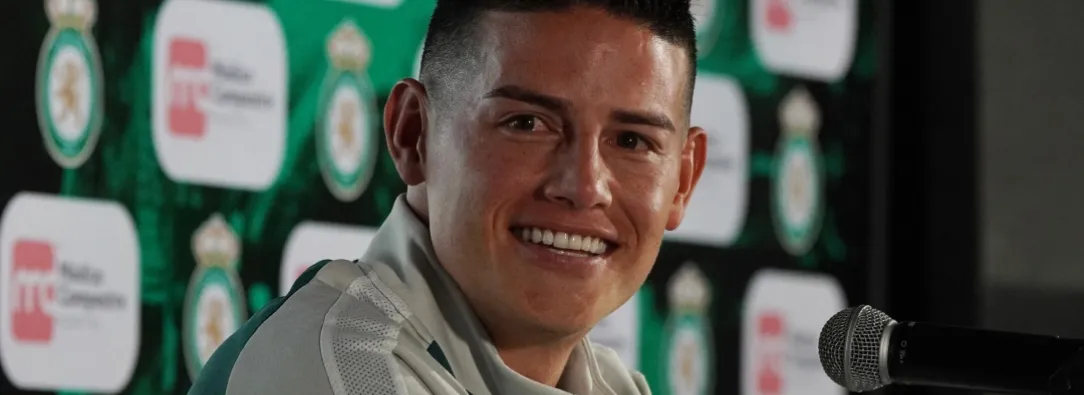 James Rodríguez y el guiño al FPC. / Foto: AFP.