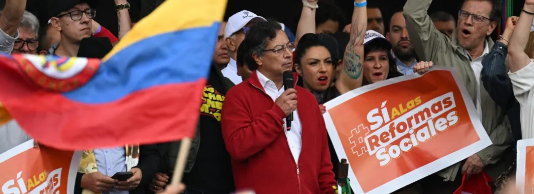 Movilizaciones del 1 de mayo 2025 en Colombia. / Foto: AFP.