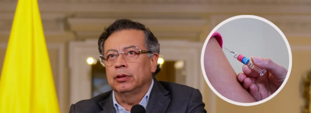 Petro sobre la producción de vacunas en Colombia. / Foto: Presidencia y Pixabay.