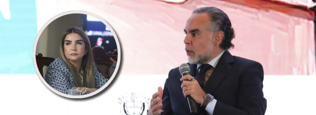 Benedetti sobre la reforma a la salud en la Comisión. / Fotos: MinInterior y X Nadia Blel.