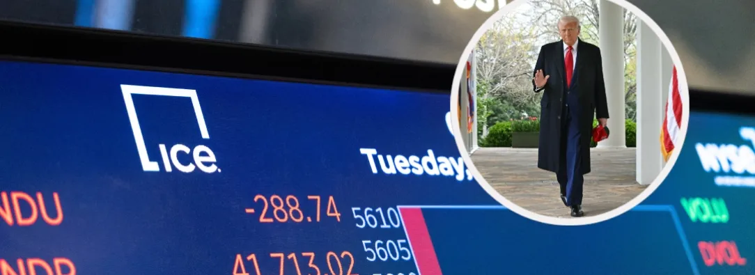 Caída de Wall Street con aranceles de Donald Trump. / Fotos: AFP.