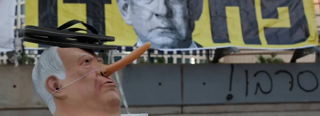 Protesta contra Netanyahu.