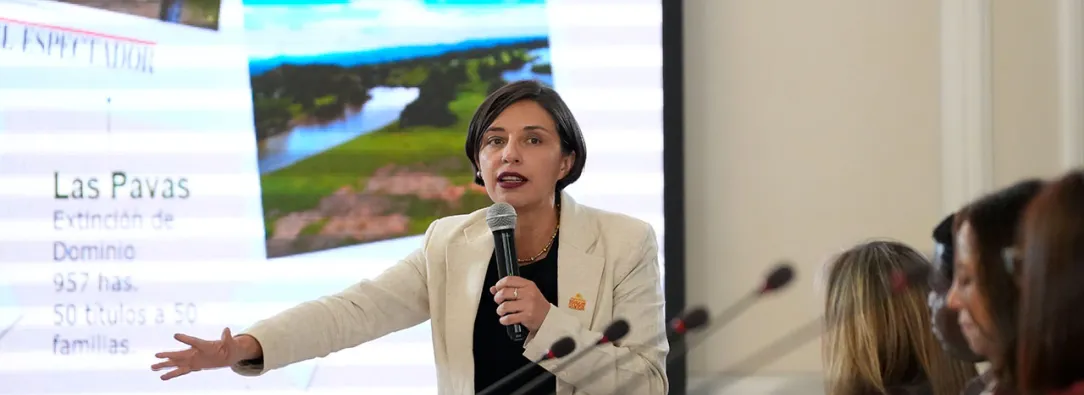 ​​Interv​ención de la ministra de Agricultura, Martha Carvajalino, en el consejo de ministros sobre Reforma Agraria.​