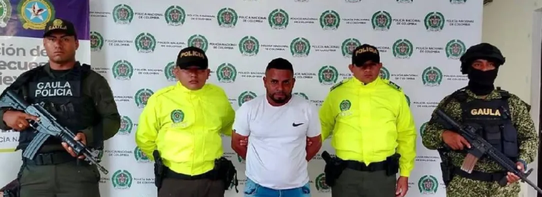 Captura de alias 35 del Clan del Golfo. / Foto: Col Ejército.