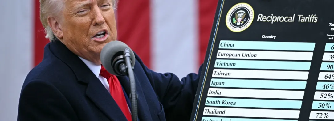 Aranceles recíprocos de Donald Trump. / Foto: AFP.