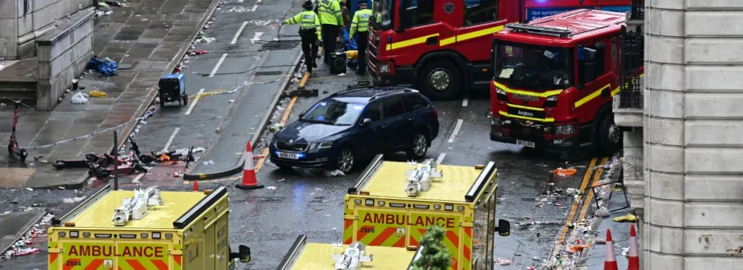 Heridos tras atropello en Liverpool. / Foto: AFP.